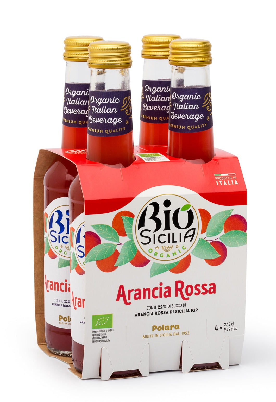Organic Aranciata Rossa IGP Glass Bio Sicilia 4/275ml