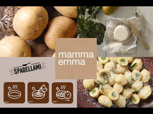 Load and play video in Gallery viewer, Mamma Emma Potato Gnocchi Stuffed with Spinach and Ricotta Cheese - 350g (14.4oz)