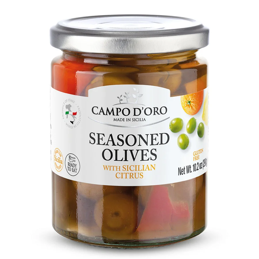 Campo D'oro Seasoned Sicilian Green Olives 10.2oz