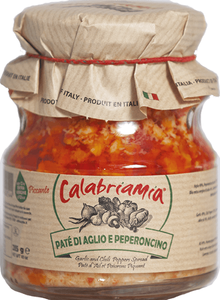 Garlic & Chili Spread with Extra Virgin Olive Oil by CalabriaMia - 10 oz SAUCE CALABRIA MIA 