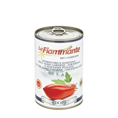 San Marzano DOP Peeled Tomatoes - by La Fiammante 400 grams - [Premium Italian Food at Home ]