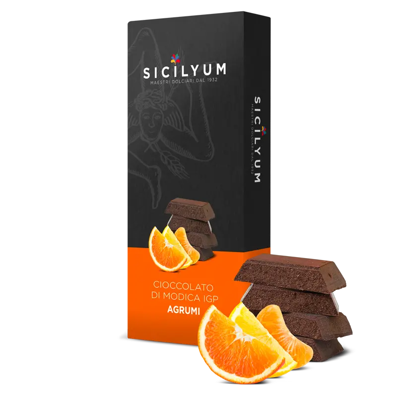 Sicilyum IGP Modica Chocolate with Citrus Fruits 2.65 oz