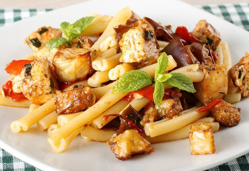 Casarecce Pasta with Swordfish and Pistachio Pesto