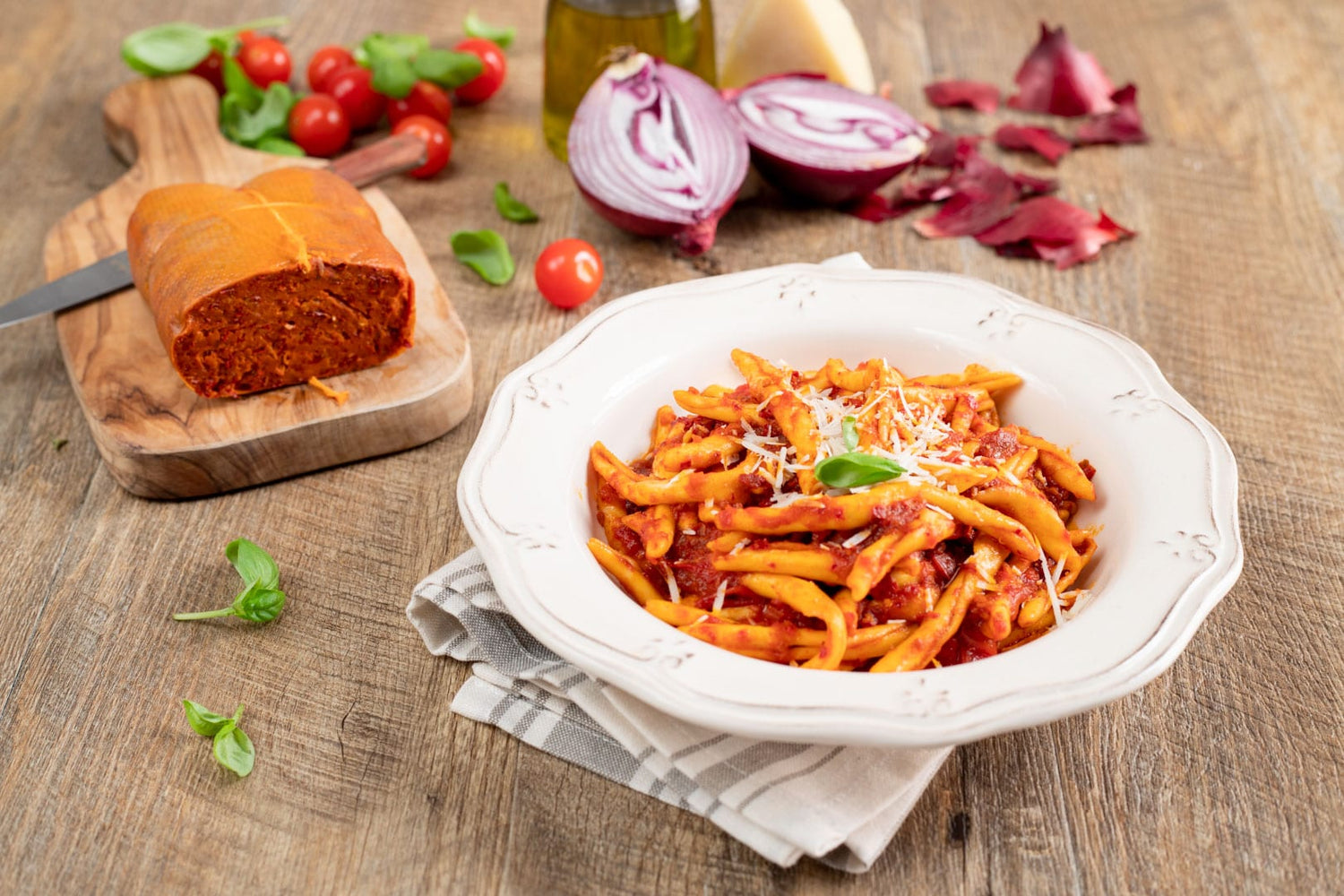 FILEYA CON LA N'DUJA E CIPOLLE ROSSE DI TROPEA