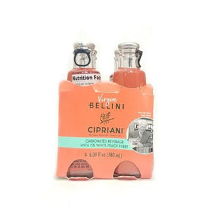 Cipriani White Peach Virgin Bellini Mix 4 Bottles, 6.09 fl oz