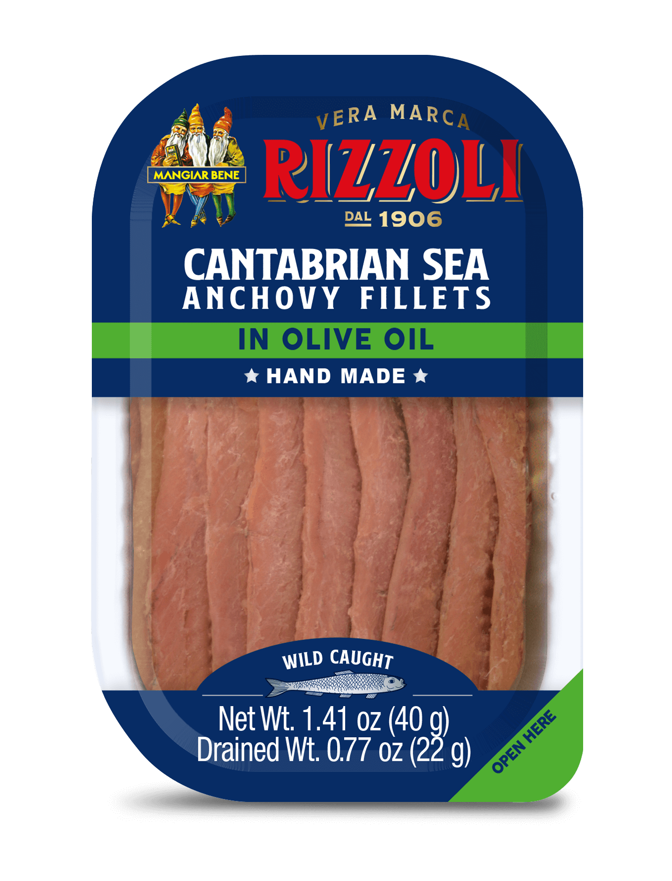 Rizzoli Cantabrian Sea Anchovy Fillets in Olive Oil – 40g