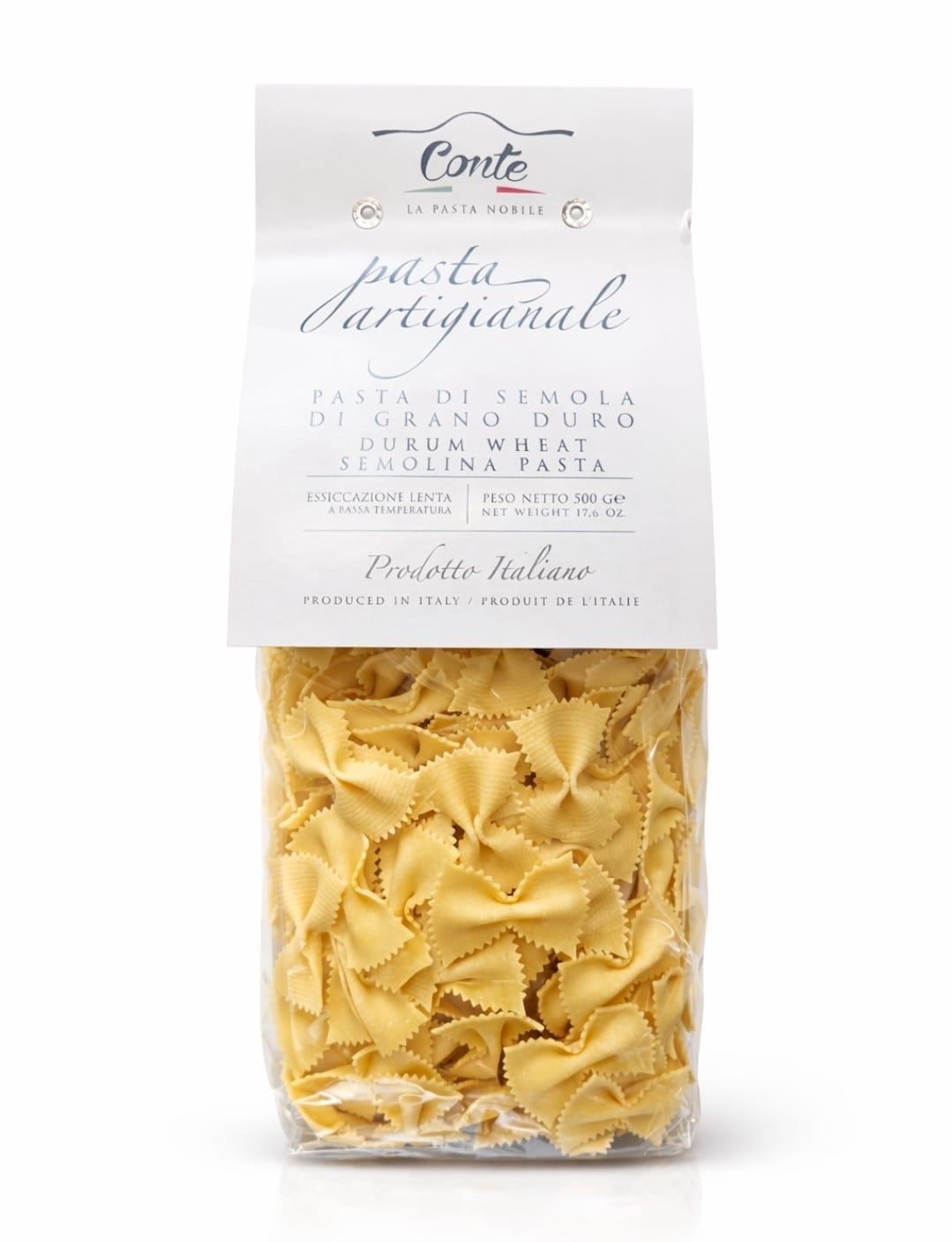 Conte Pasta Artigianale – Farfalle di Semola di Grano Duro (500 g)