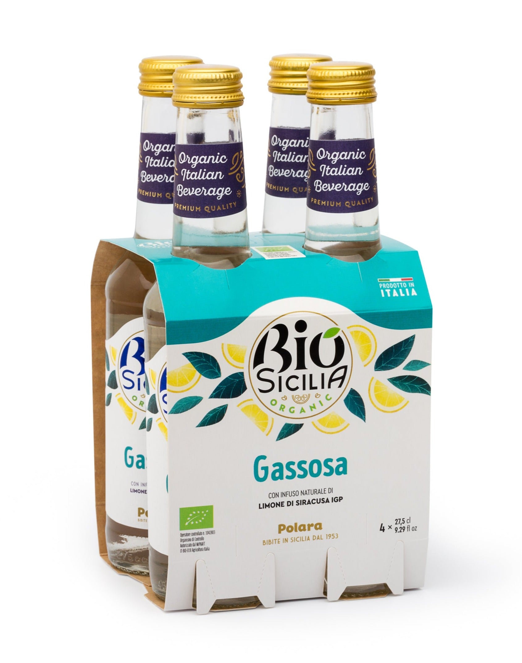 Organic Gassosa Glass Bio Sicilia 4/275ml