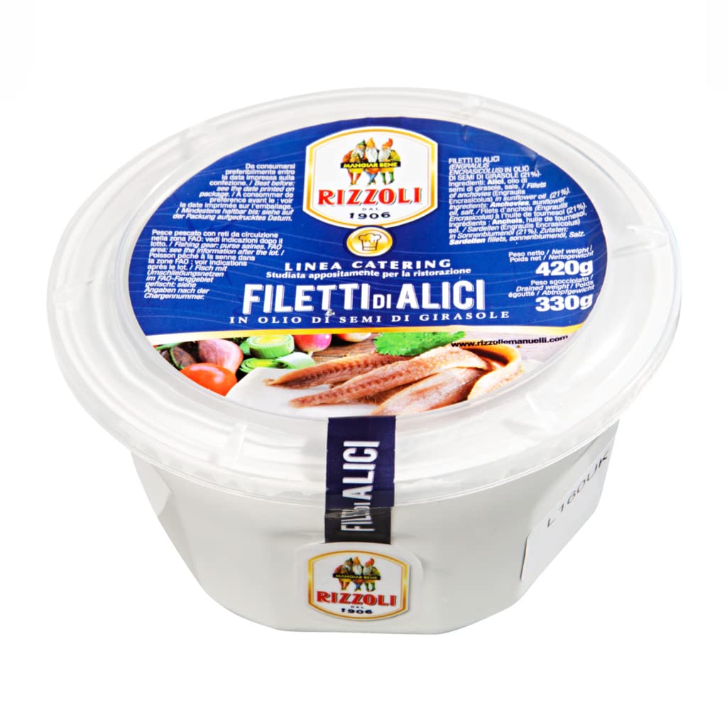 Rizzoli Anchovy Filets in Sunflower Oil 420 gr