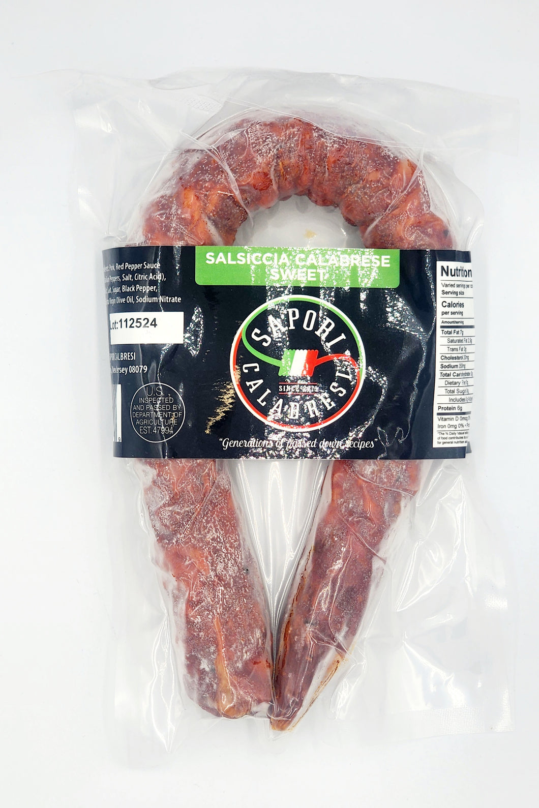 Sapori Calabresi Sweet Calabrian Salsiccia 8.96 oz