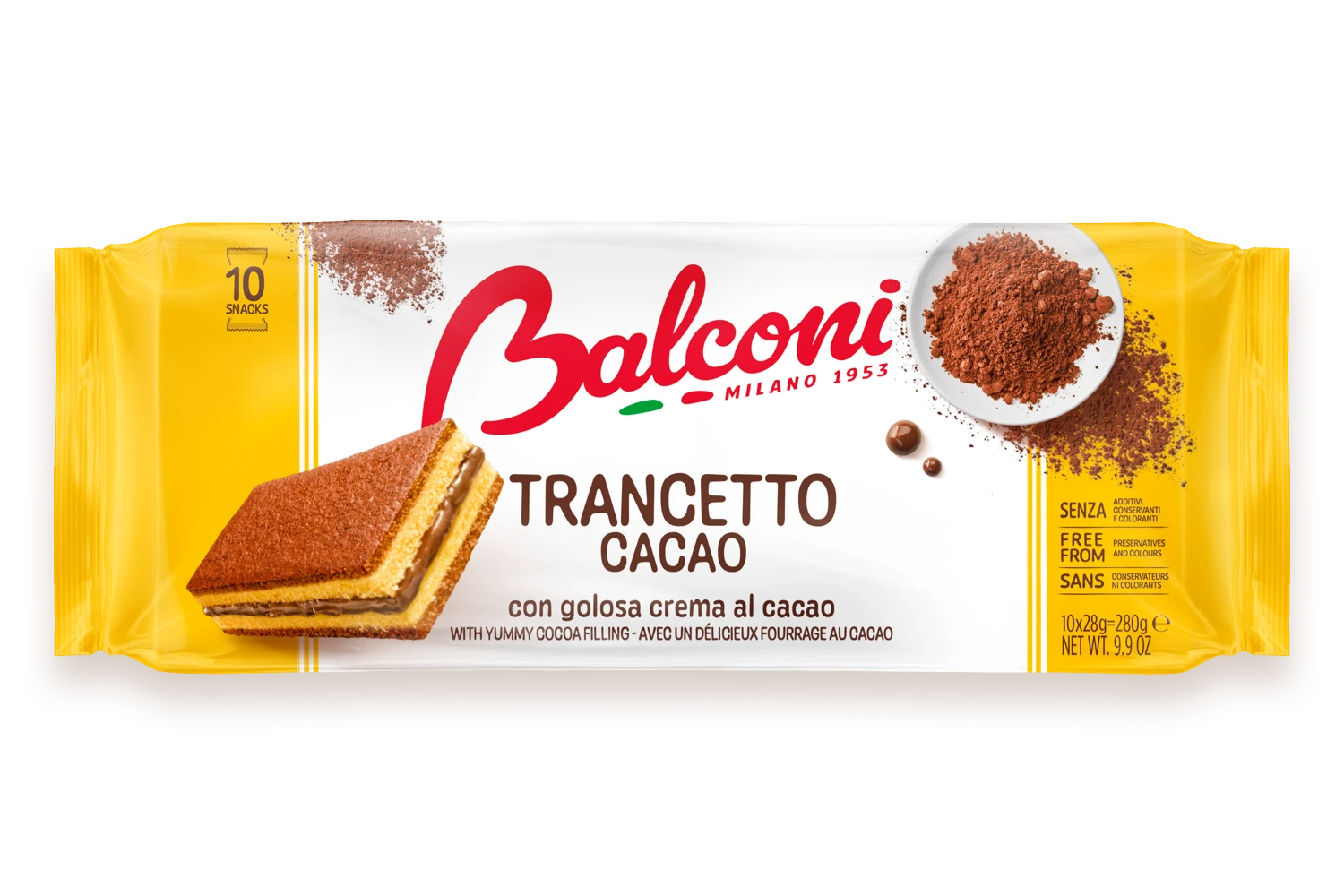 Balconi - Trancetto Cocoa Sweet Snack- 10count (280gr)