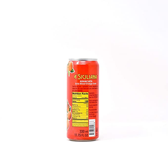 A' Siciliana Aranciata Blood Orange Soda Can 11.15oz
