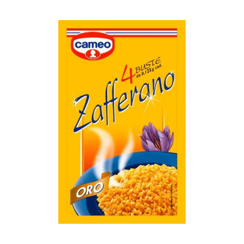 Cameo Zafferano Oro, 4 Italian Saffron Powder Bags (0.125 g each)