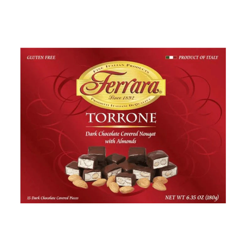 Ferrara Dark Chocolate Covered Torrone, 6.35 oz