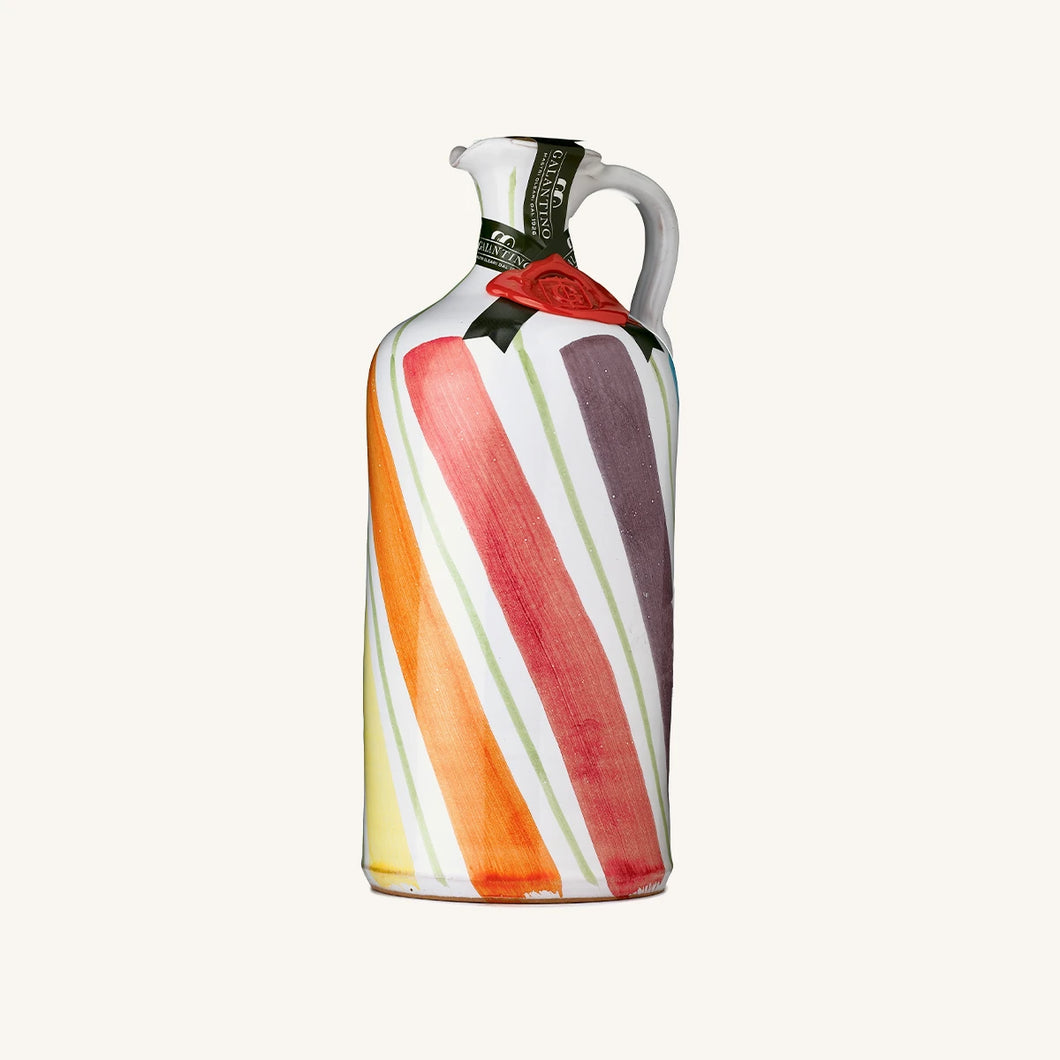 Galantino Extra Virgin Olive Oil Arcobaleno Ceramic Jar 500 ml