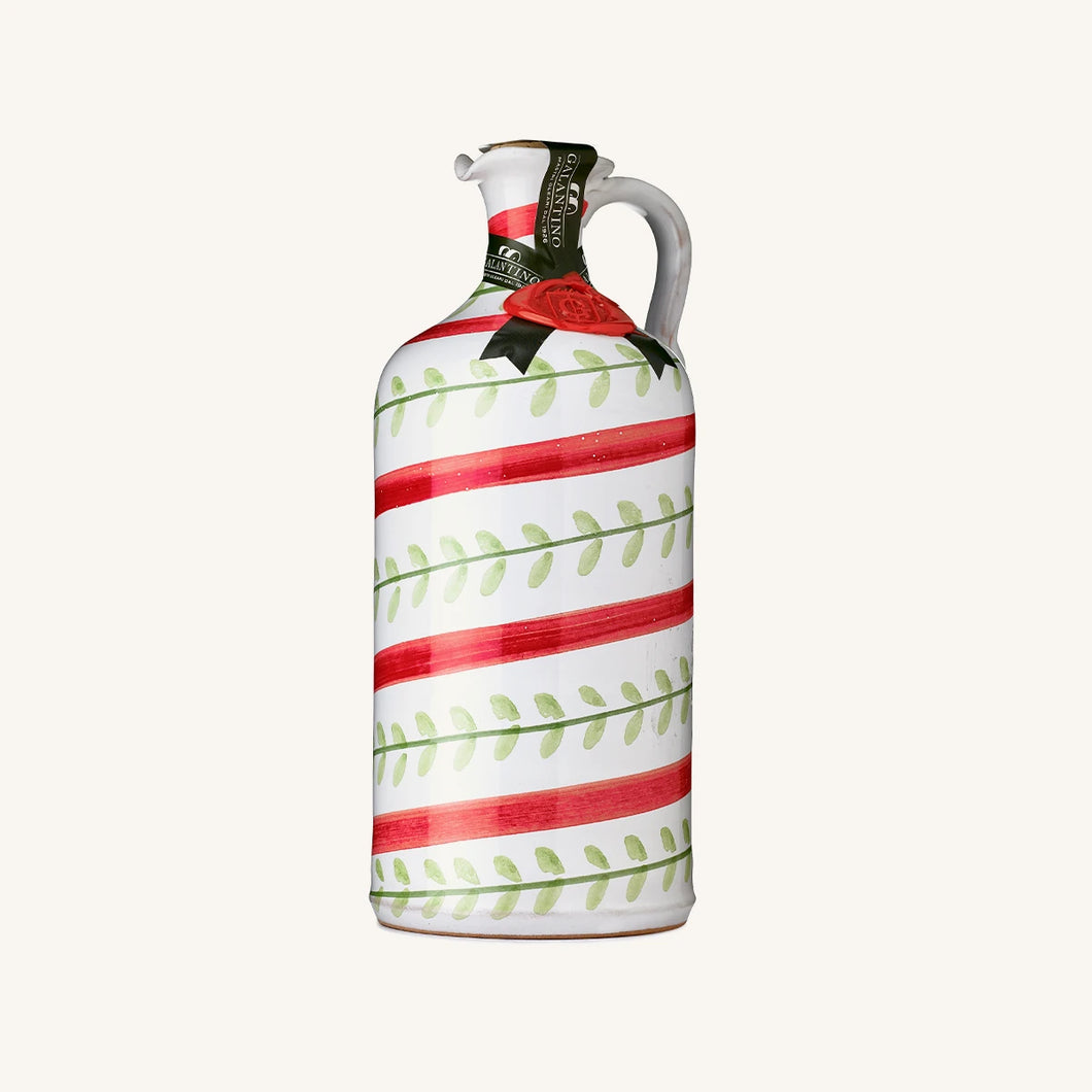 Galantino Extra Virgin Olive Oil Foglie Ceramic Jar 500 ml
