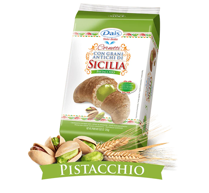 Dais Pistacchio Filled cream Croissants Cornetti 6x45gr 270gr (Copy)