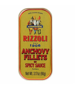 Rizzoli Anchovy Fillets in Spicy Sauce, 3.17 oz