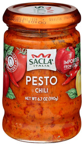 Sacla Chili Pesto, 6.7 oz