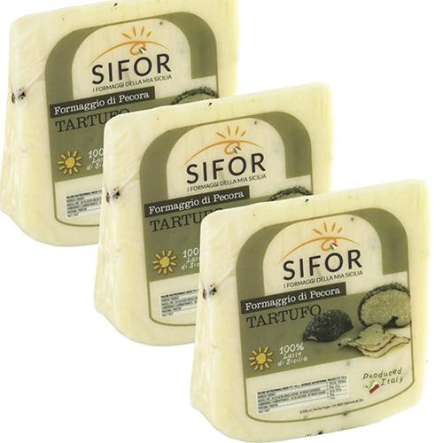 Sifor Pecorino with Truffle Wedge, 15.9 oz [Pack of 3]