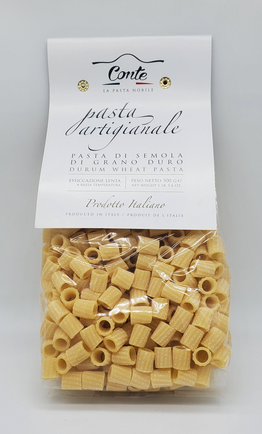 Pastificio Conte Artisanal Ditali Rigati Pasta 100% Durum Wheat - 500gr