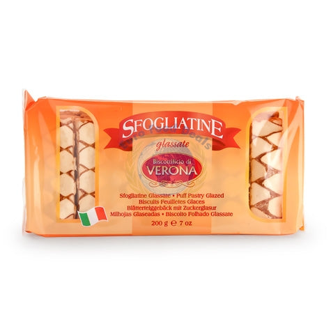 Sfogliatine Glassate, Glazed Puff Biscuits by Biscottificio di Verona 7oz