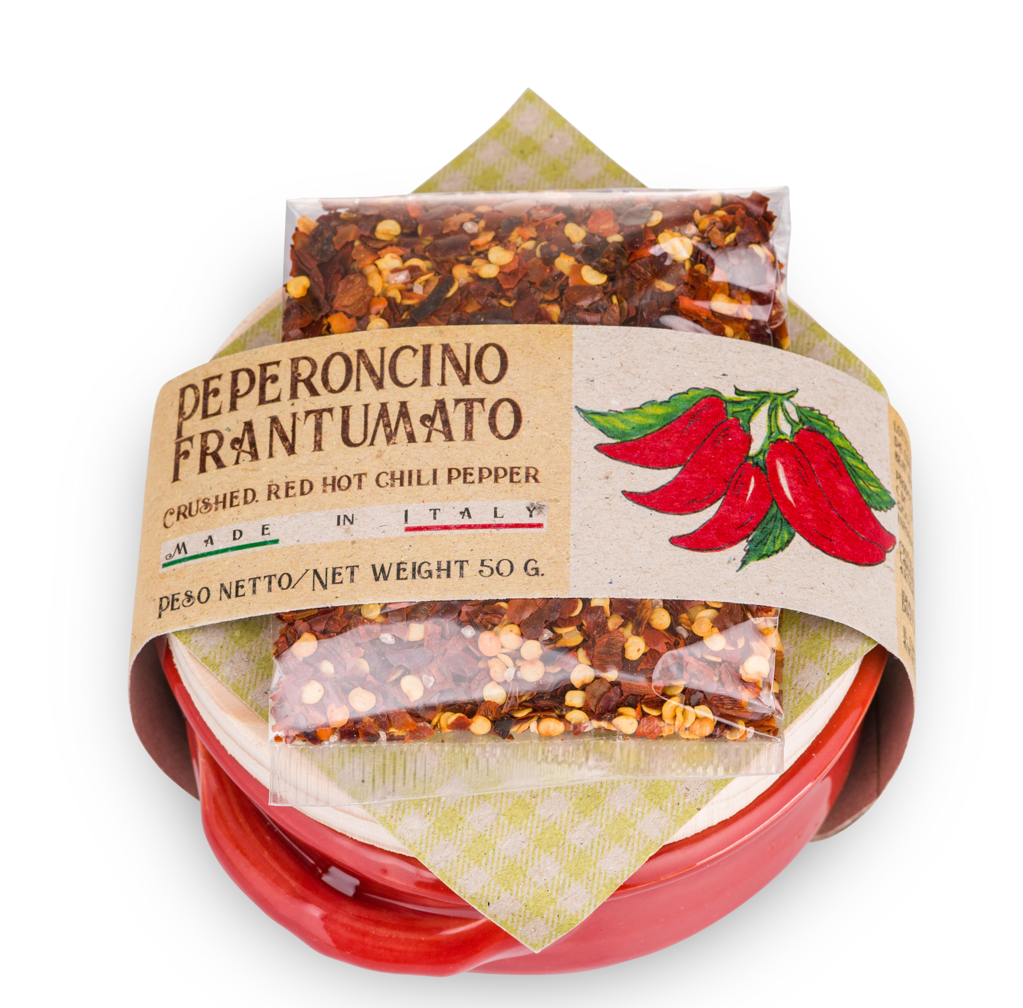 Casarecci Ricetta Peperoncino Frantumato with Terracotta Ceramic Bowl, by Casarecci di Calabria 1.7 oz