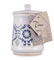 Dried Italian Thyme in a Hand Made Italian Majolica Jar by Casarecci di Calabria - 1 oz