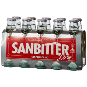 Sanbitter non-alcoholic white dry aperitif by San Pellegrino - 10 x 100 ml - [Premium Italian Food at Home ]