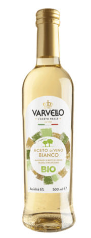 Varvello Organic White Wine Vinegar Aged in Wooden Barrels, 17 oz
