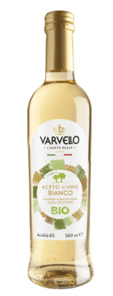 Varvello Organic White Wine Vinegar Aged in Wooden Barrels, 17 oz