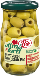 Attina Organic Calabrian Green olives Olives Pitted in Brine 10.5 oz