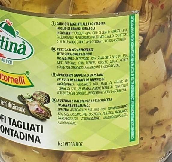 Rustic Halved Artichokes I Contornelli - 960 gr SAUCE ATTINA" 