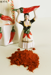 Dried Italian Hot Chili Pepper in a little Terracotta Doll by Calabriamia - 0.17 oz
