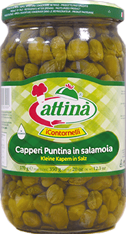 Capper Medium in Apple Cide Vinegard "I Contornelli" by Attina 12.3oz - [Premium Italian Food at Home ]
