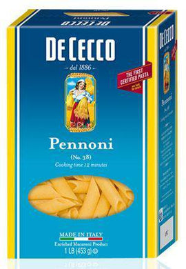 Pennoni Pasta no. 12 from Italy by De Cecco - 1 lb - [Premium Italian Food at Home ]