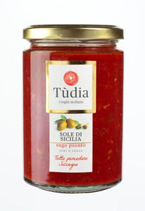 Tudia Olives and capers Tomato Sauce  - 12 OZ