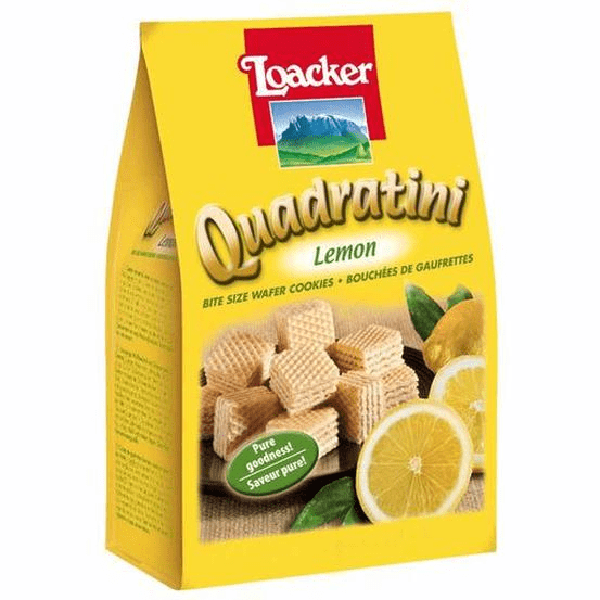 Loacker Quadratini Lemon Cube Wafers by Loacker 8.8 oz - [Premium Italian Food at Home ]