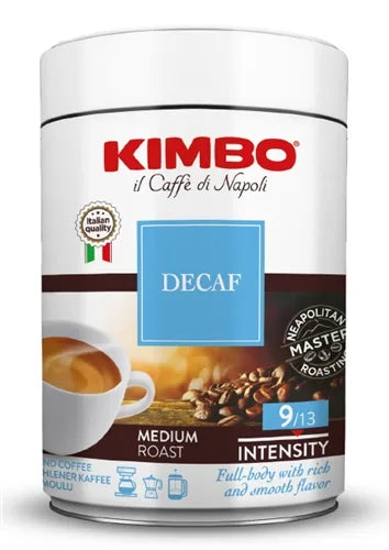 Kimbo Decaffeinated ground coffee in can - 8 oz.