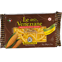 italian Gluten Free Rigatoni Corn Pasta by Le Veneziane - 8.8 oz. - [Premium Italian Food at Home ]