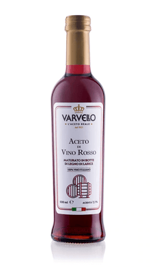 Red Wine Vinegar Aged in Wooden Barrels, by Varvello  17 oz - [Premium Italian Food at Home ]
