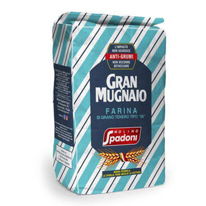 Soft Wheat "00" Flour Gran Miller by Molino Spadoni - 2.2 lb - [Premium Italian Food at Home ]