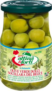 Attina Green Olives Nocellara Castelvetrano in Brine - 19.4 oz