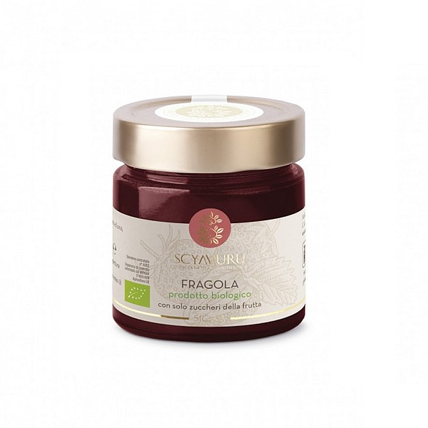Organic Strawberry Jam, by Scyavuru 8.8 oz - [Premium Italian Food at Home ]