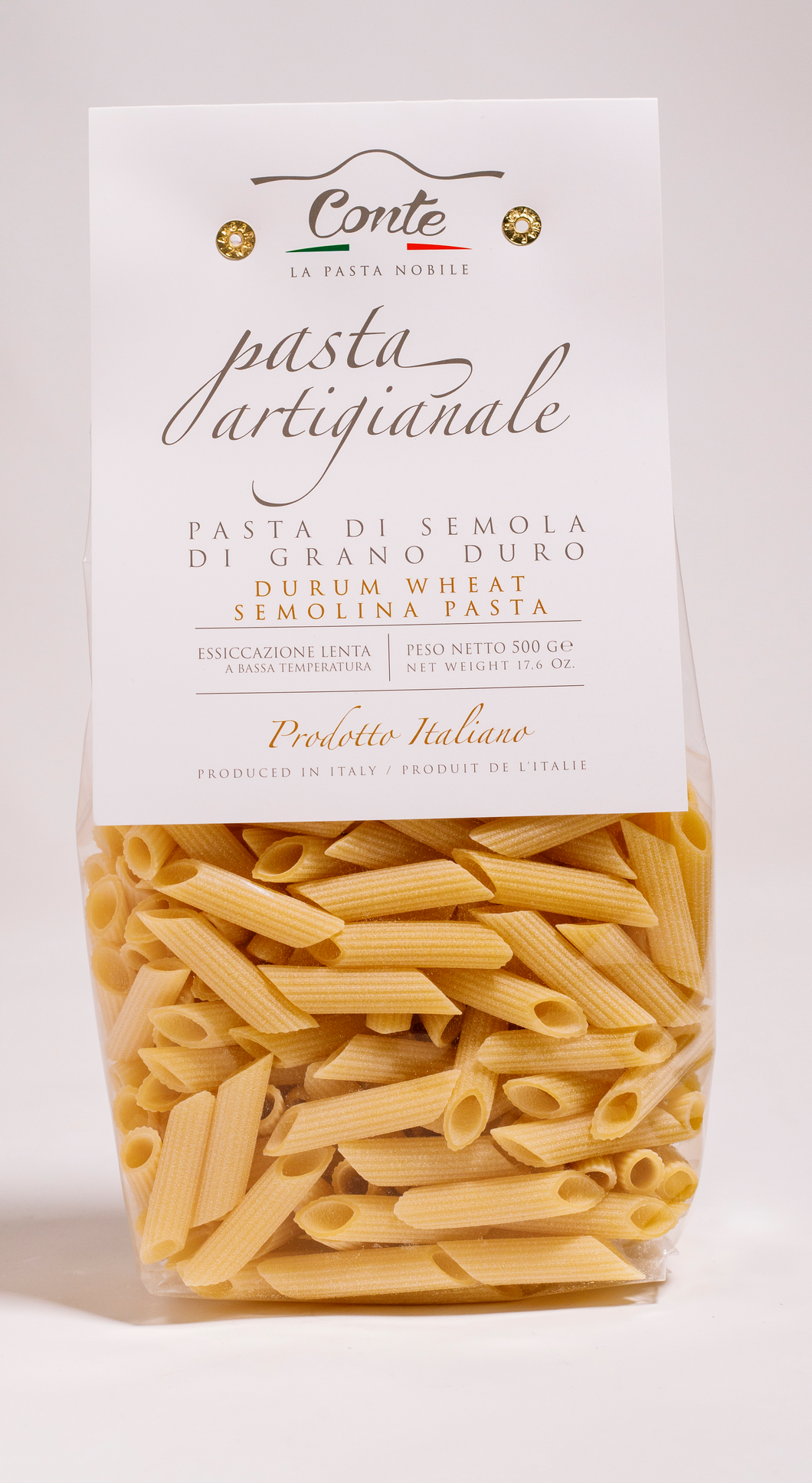 Pastificio Conte Artisanal Penne Pasta 100% Durum Wheat - 500gr