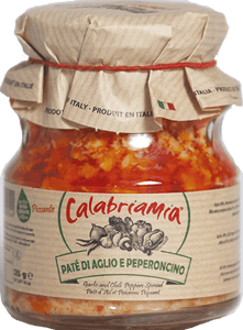 Garlic & Chili Spread with Extra Virgin Olive Oil by CalabriaMia - 10 oz SAUCE CALABRIA MIA 