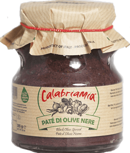 Black Olives Spread with Extra Virgin Olive Oil by CalabriaMia - 10 oz SAUCE CALABRIA MIA 