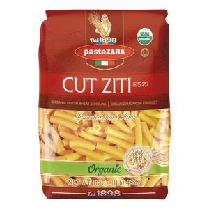 Organic Cut Ziti Pasta from Italy by Zara no. 52 - 1 lb