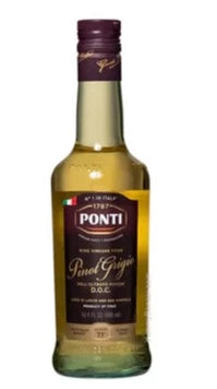 Ponti Pinot Grigio Oltrepo Pavese White Wine Vinegar, DOC, 16.9 fl oz (500 ml)