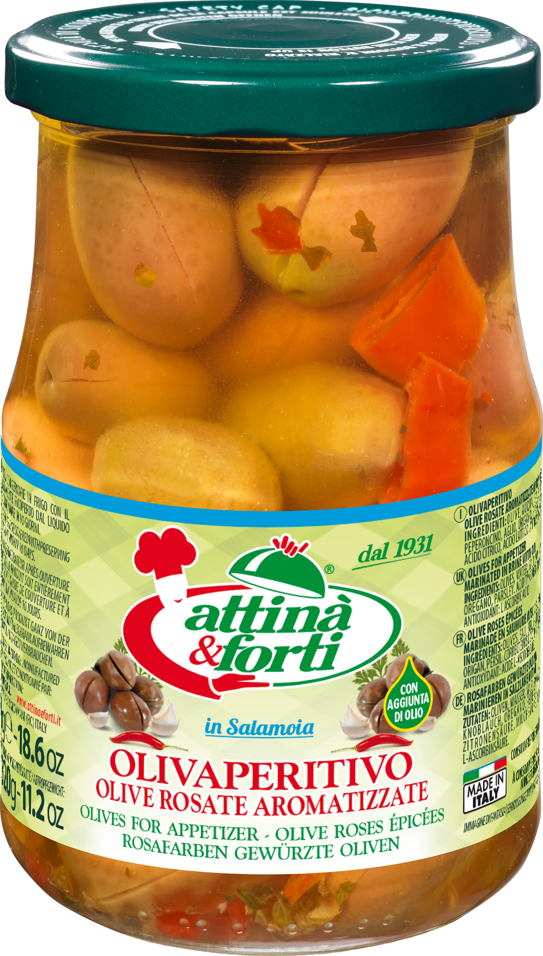 Attina Aromatized Olives for Aperitif - 620gr